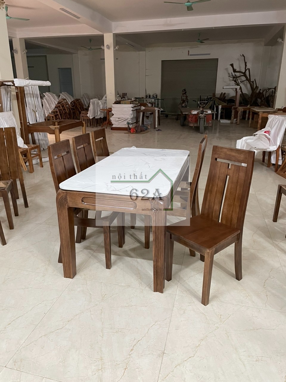 Bàn Ghế Ăn Gỗ Tự Nhiên BA18